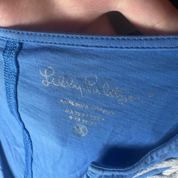 Lilly Pulitzer Bundle Of 2 Pima Cotton Mini Dresses Size XS Blue Embroidered - Picture 3 of 10